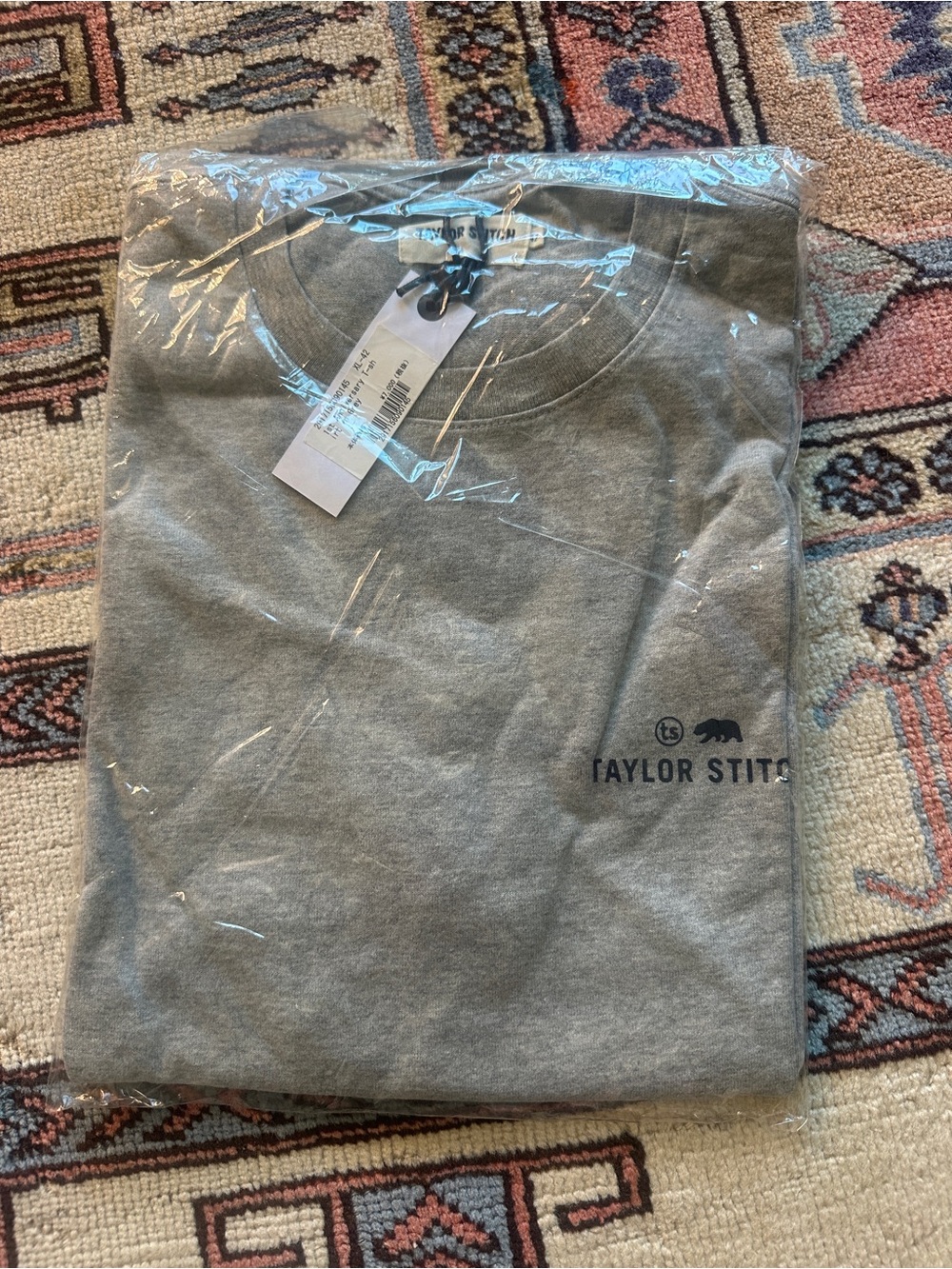 Taylor Stitch Logo Standard Issue Tee in Heather Gray